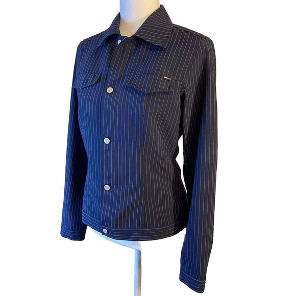 Tommy Jeans Vintage Y2K Size Medium Lightweight Shirt‎ Jacket Navy - Picture 2 of 12